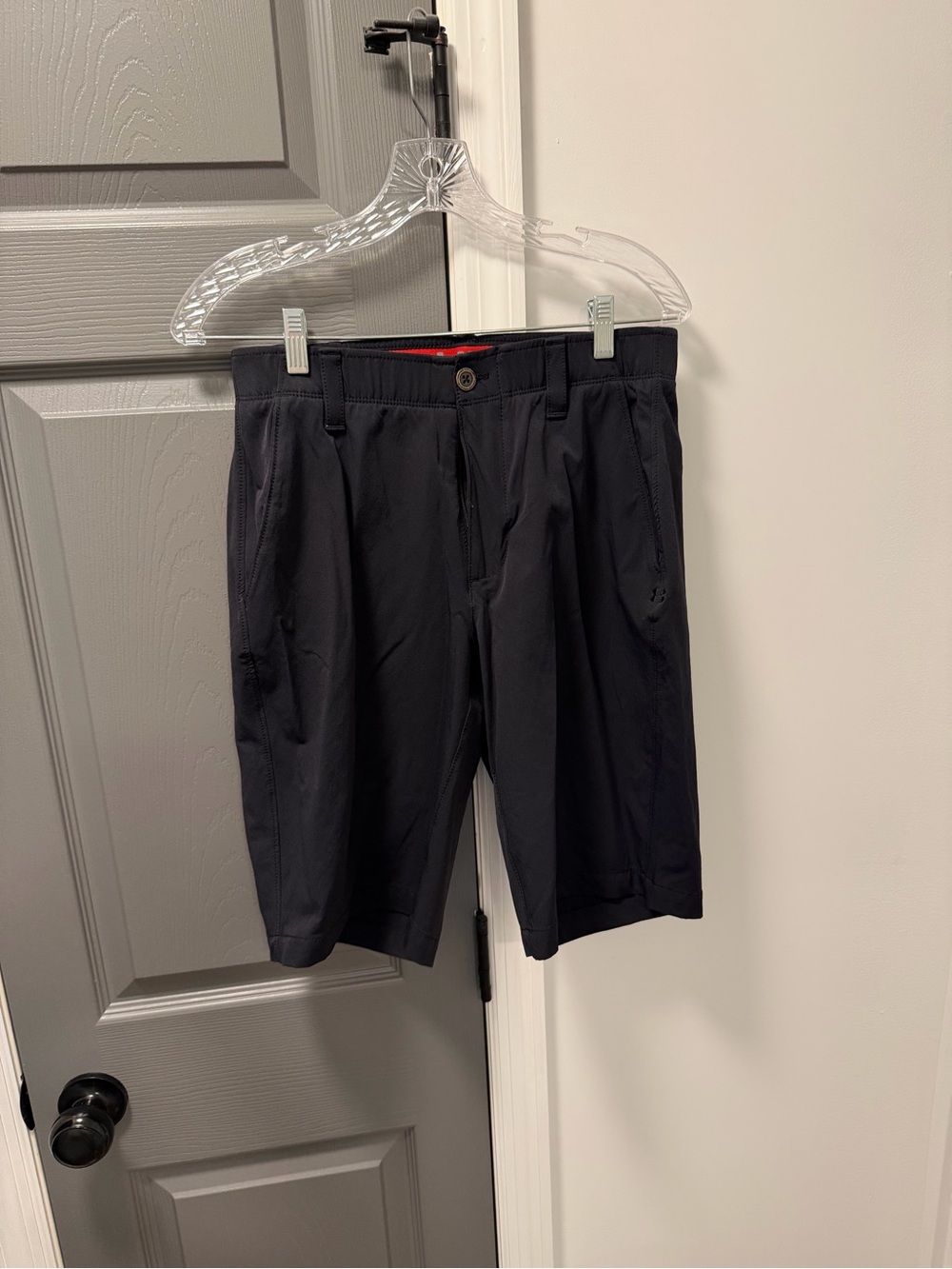 Under Armour Black Men's Athletic Flat-Front Shorts